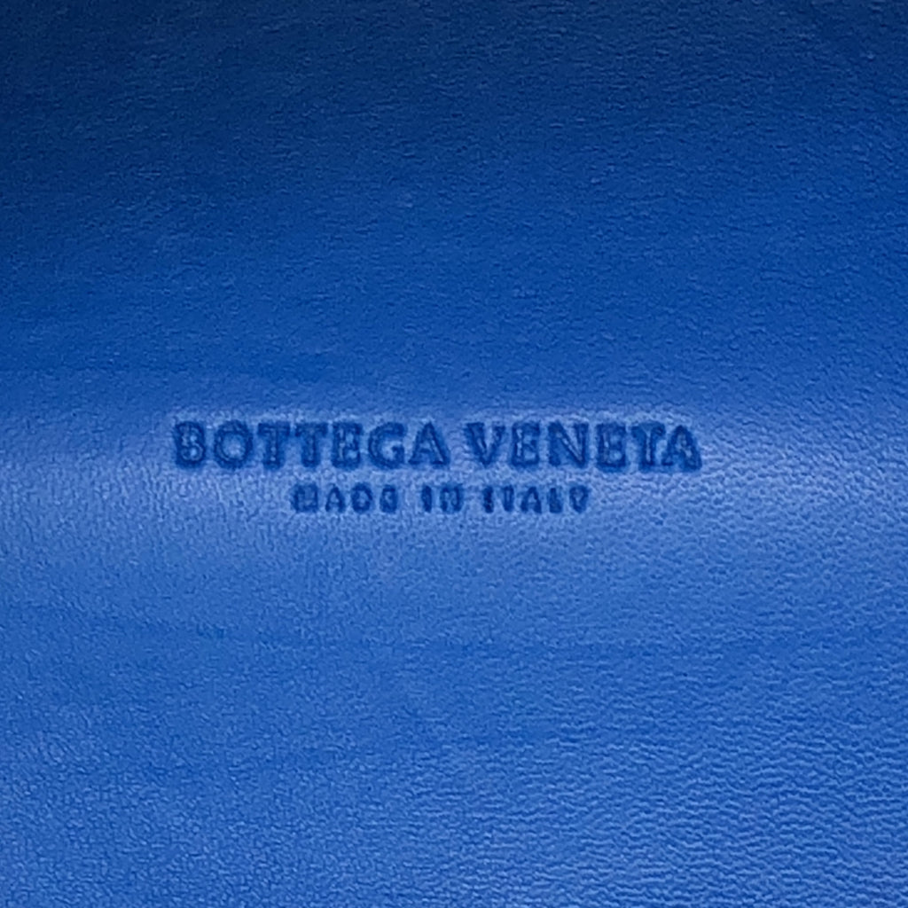 BOTTEGA VENETA / ボッテガヴェネタ | レザー マキシ イントレチャート ハンドバッグ トートバッグ | シグナルブルー / ブラック | レディース