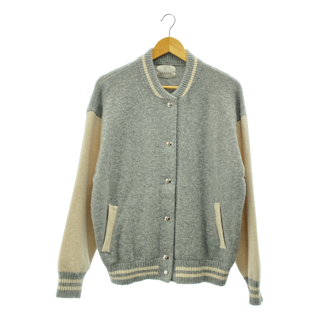 LANEUS / 라네우스 | 2024AW | L'Appartement / BOMBER JACKET / 캐시미어 실크 니트 폭격기 재킷 블루존 | F | 여성