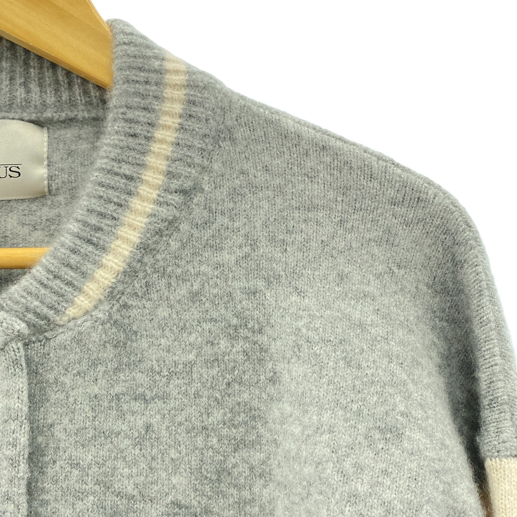 LANEUS / 라네우스 | 2024AW | L'Appartement / BOMBER JACKET / 캐시미어 실크 니트 폭격기 재킷 블루존 | F | 여성