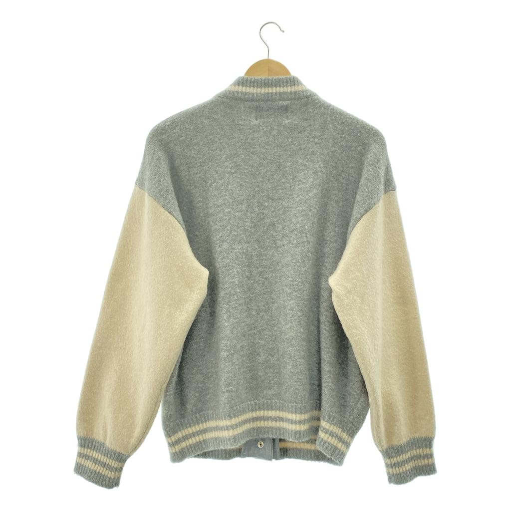 LANEUS / 라네우스 | 2024AW | L'Appartement / BOMBER JACKET / 캐시미어 실크 니트 폭격기 재킷 블루존 | F | 여성