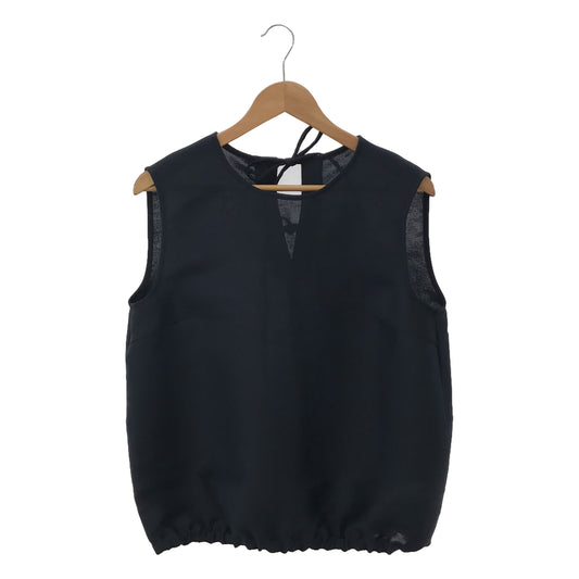 [Good Condition] j. / J.dot | Octa Double Cross Back Ribbon Sleeveless Blouse | L | Navy | Women's