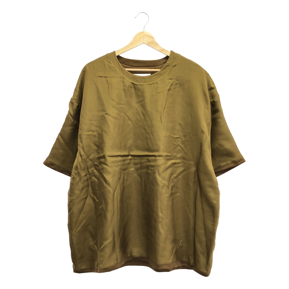 [狀況極佳] JIL SANDER | 2024 春夏 | 單點標誌肩部拉鍊超大套頭衫 | M 碼 | 卡其色 | 男款