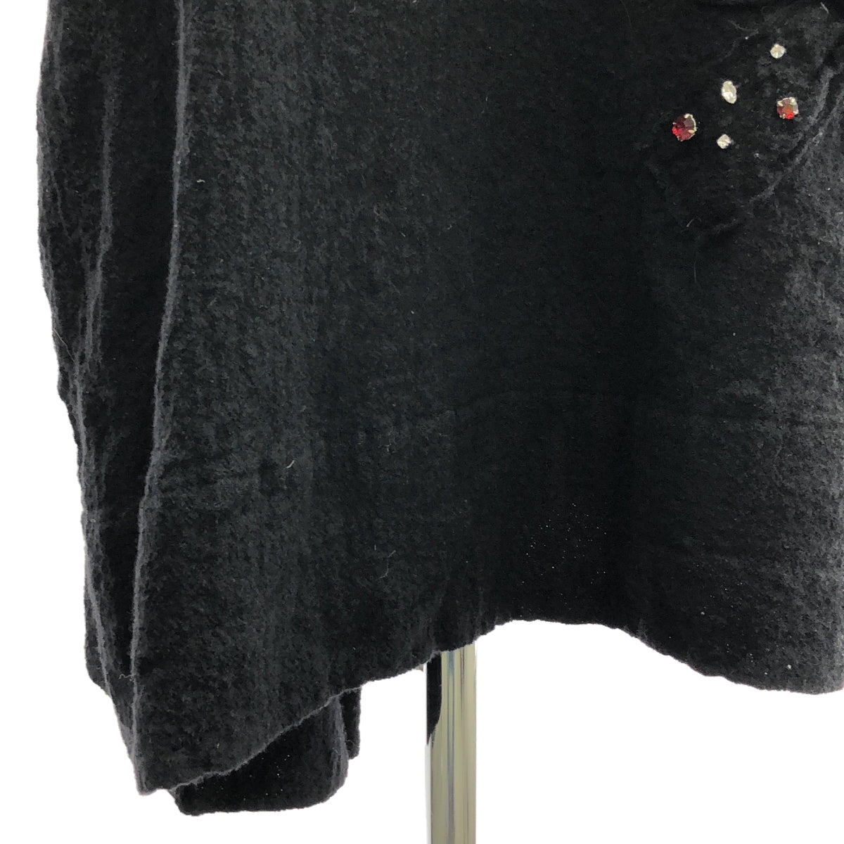 tricot COMME des GARCONS / トリココムデギャルソン | 2018AW | 縮絨 ノースリーブ ラップデザイン ワンピース | S | ブラック | レディース