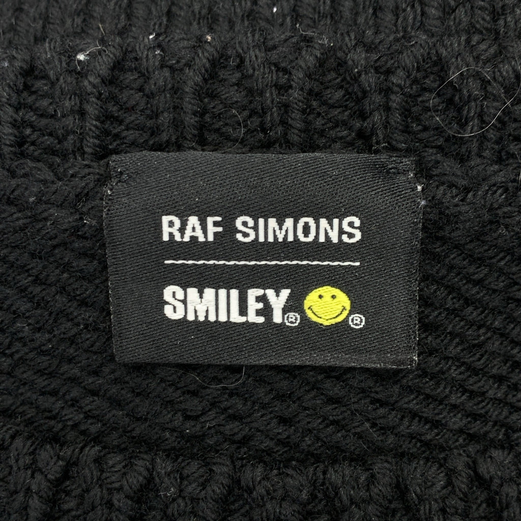 RAF SIMONS / ラフシモンズ | Smiley Oversized Knit /  スマイリー ロゴパッチ オーバーシルエット ニット セーター | one size | メンズ