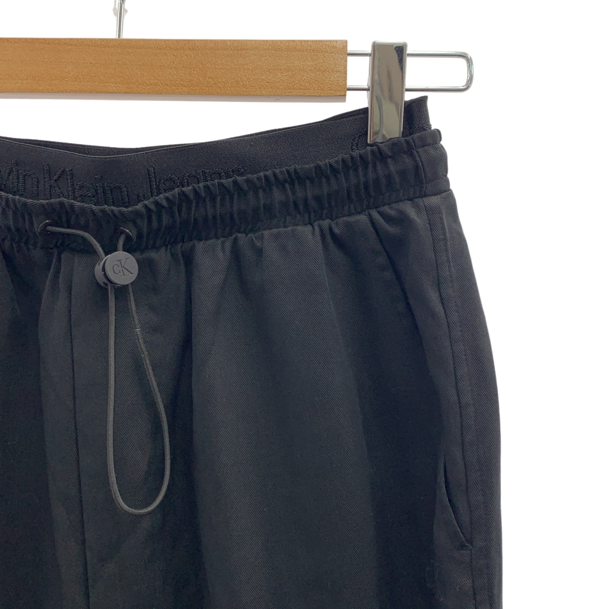 Calvin Klein Jeans / カルバンクラインジーンズ | ロゴ レイヤード ドローストリング イージー パンツ | S | レディース