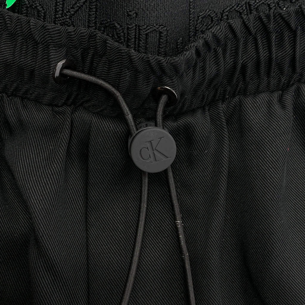 Calvin Klein Jeans / カルバンクラインジーンズ | ロゴ レイヤード ドローストリング イージー パンツ | S | レディース