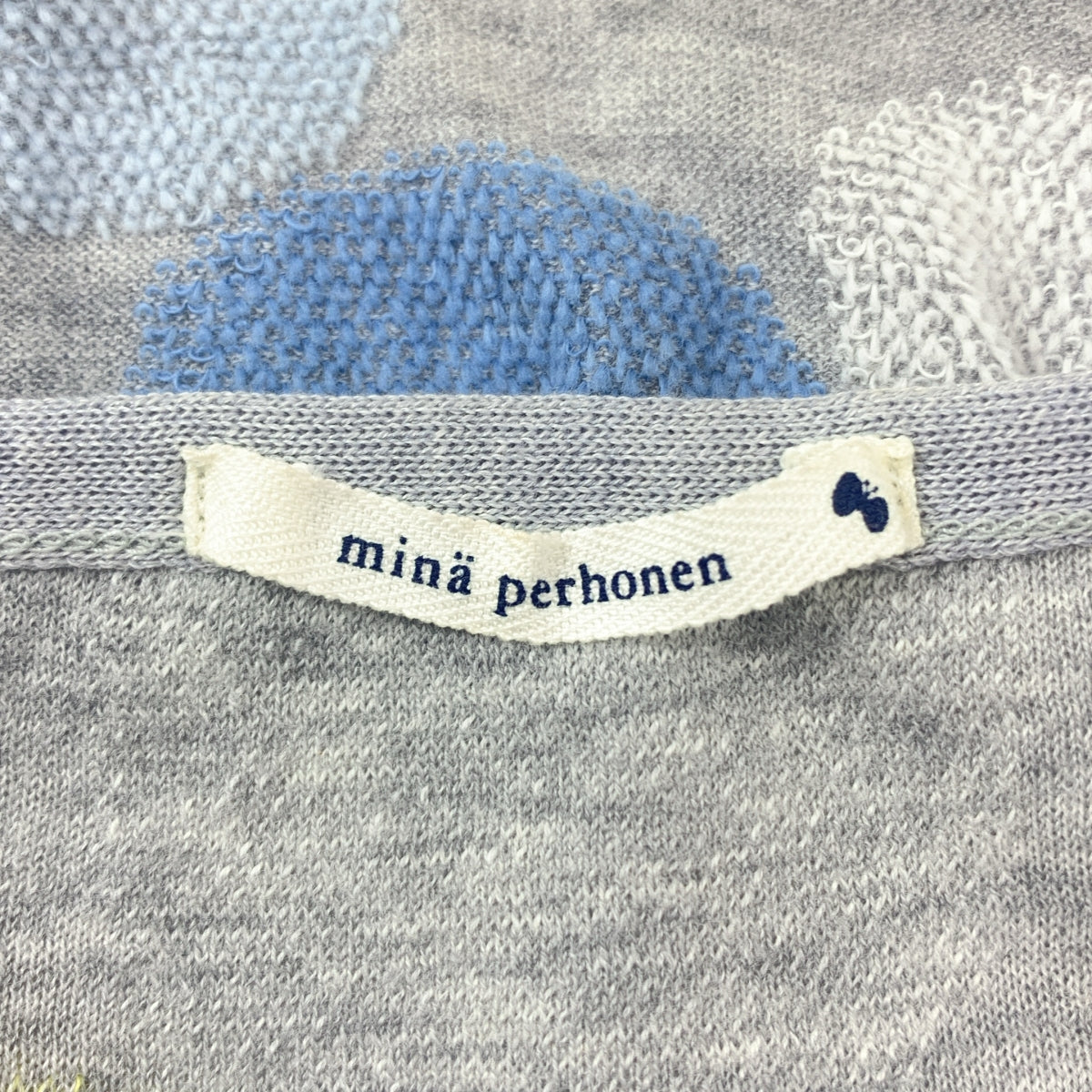 mina perhonen / ミナペルホネン | river bed コットン 総柄 Tシャツ | 38 | グレー系 | レディース