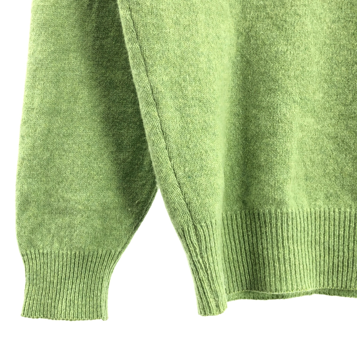 Barbour / 바부아 | LAMBS WOOL SPORTS CREW 크루넥 니트 | S | 라이트 그린 | 남성