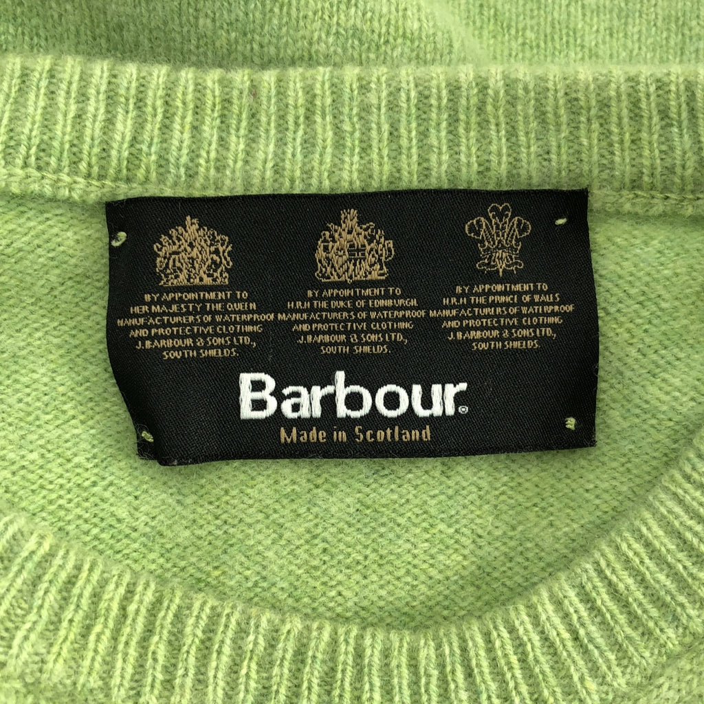 Barbour / バブアー | LAMBS WOOL SPORTS CREW クルーネックニット | S | ライトグリーン | メンズ