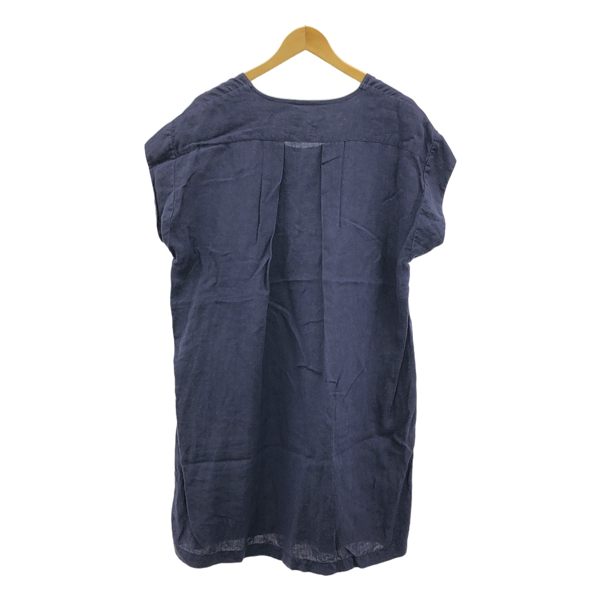 SI-HIRAI | 亞麻雙口袋洋裝 | 38 | 海軍藍 | 女款