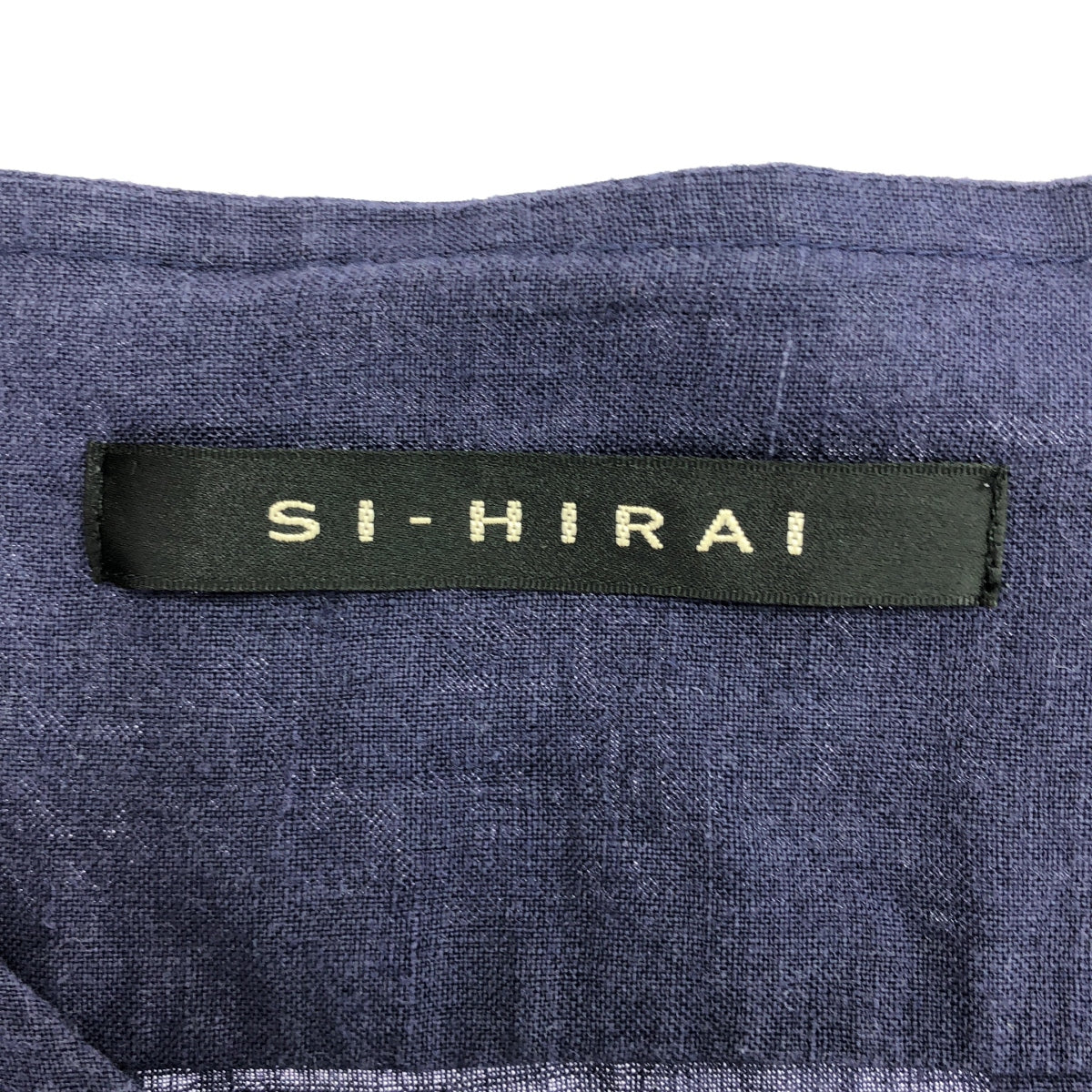 SI-HIRAI | 亞麻雙口袋洋裝 | 38 | 海軍藍 | 女款