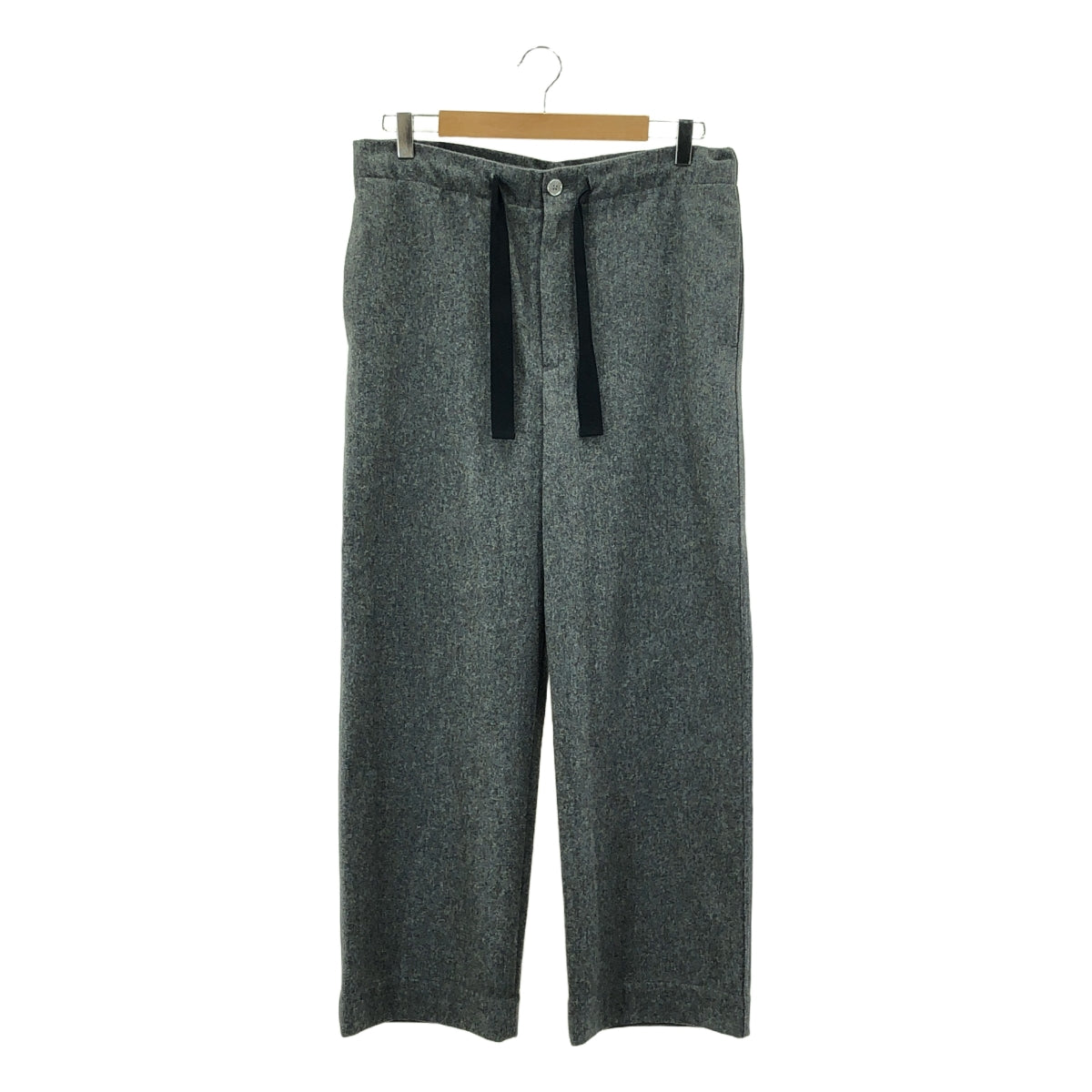 JIL SANDER+ | 羊毛麥爾登呢抽繩寬褲 | XS | 灰色 | 女款