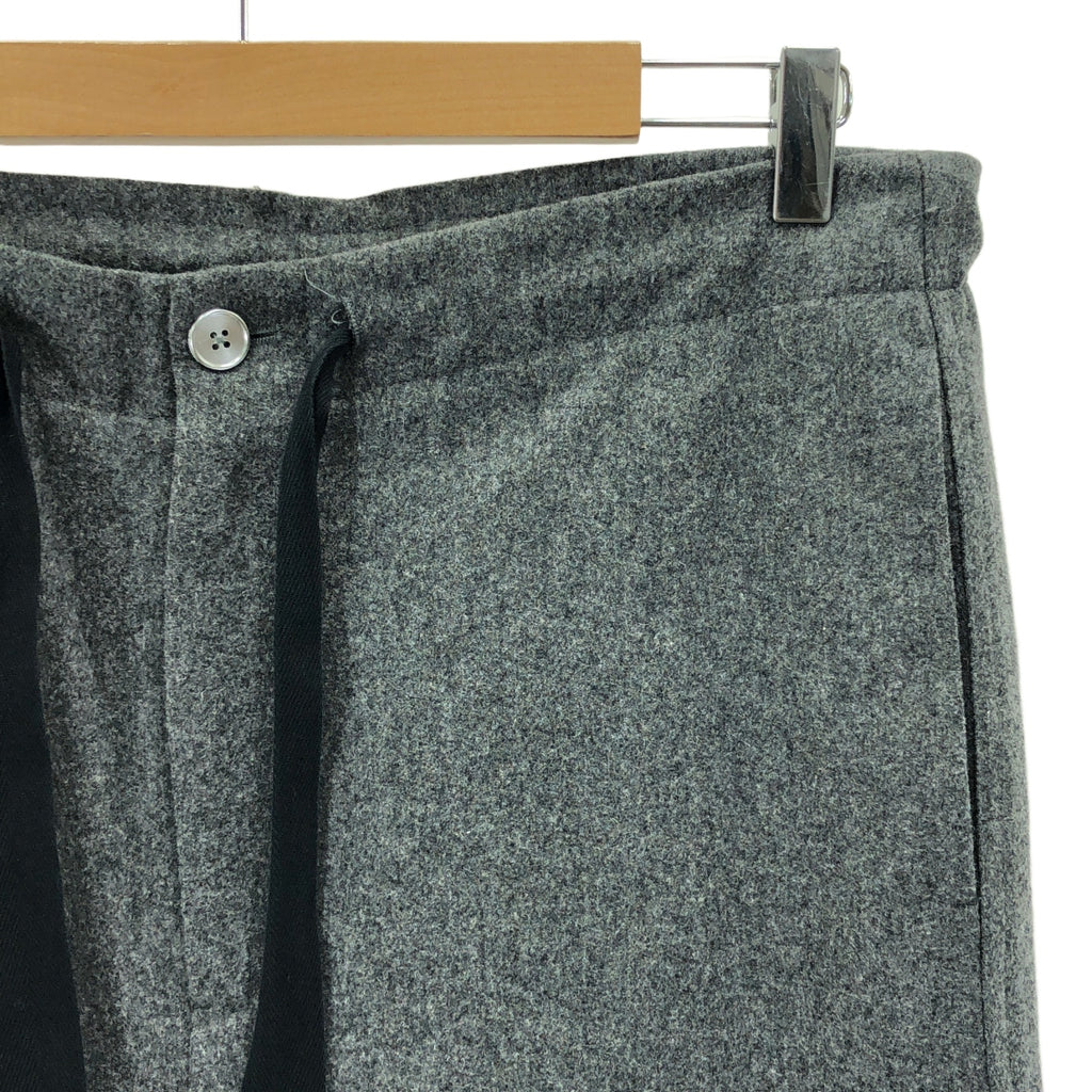JIL SANDER+ / ジルサンダープラス | ウール メルトン ドローストリング ワイドパンツ | XS | グレー | レディース