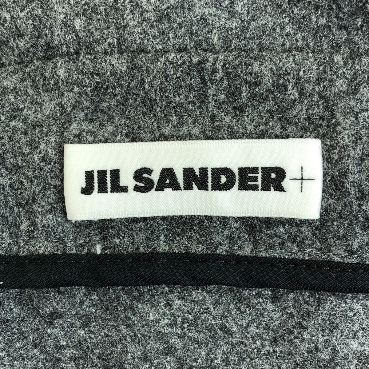 JIL SANDER+ / ジルサンダープラス | ウール メルトン ドローストリング ワイドパンツ | XS | グレー | レディース