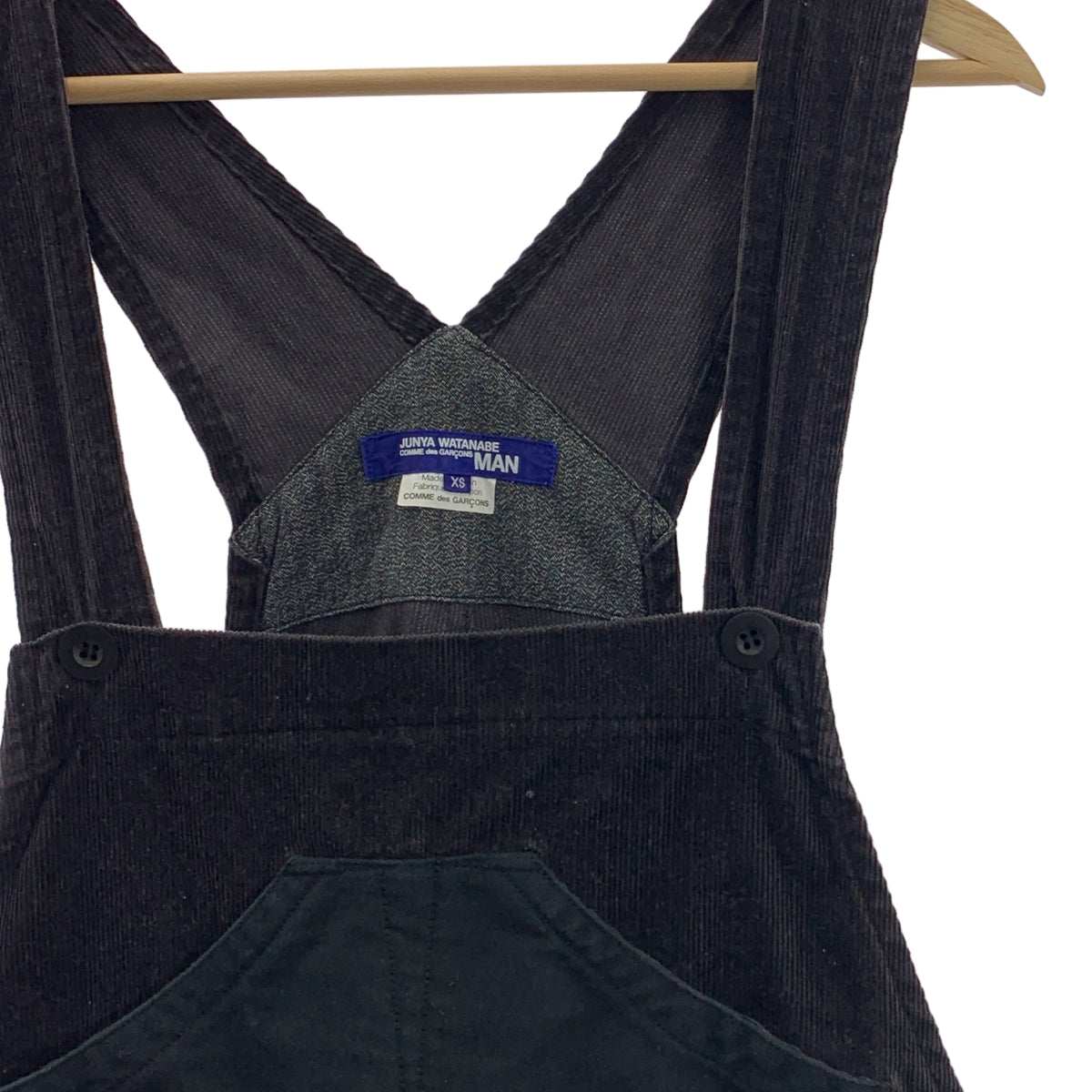 JUNYAWATANABE COMME des GARÇONS 男士 | 2012 秋冬 |燈芯絨工作服 | XS |深棕色|男士