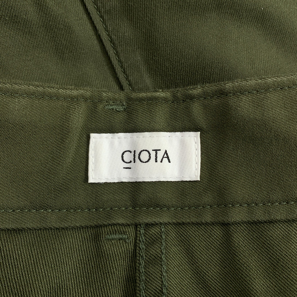 CIOTA / 시오타 | 수빈 코튼 백 새틴 베이커 바지 | 6 | 남성