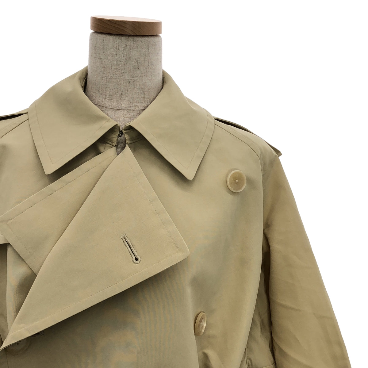 【신품】 AURALEE / 오라리 | 2023SS | EXCLUSIVE WASHI POLYESTER HIGH DENSITY CLOTH BIG TRENCH COAT 트렌치 코트 | 1 | 아이보리 베이지 | 여성