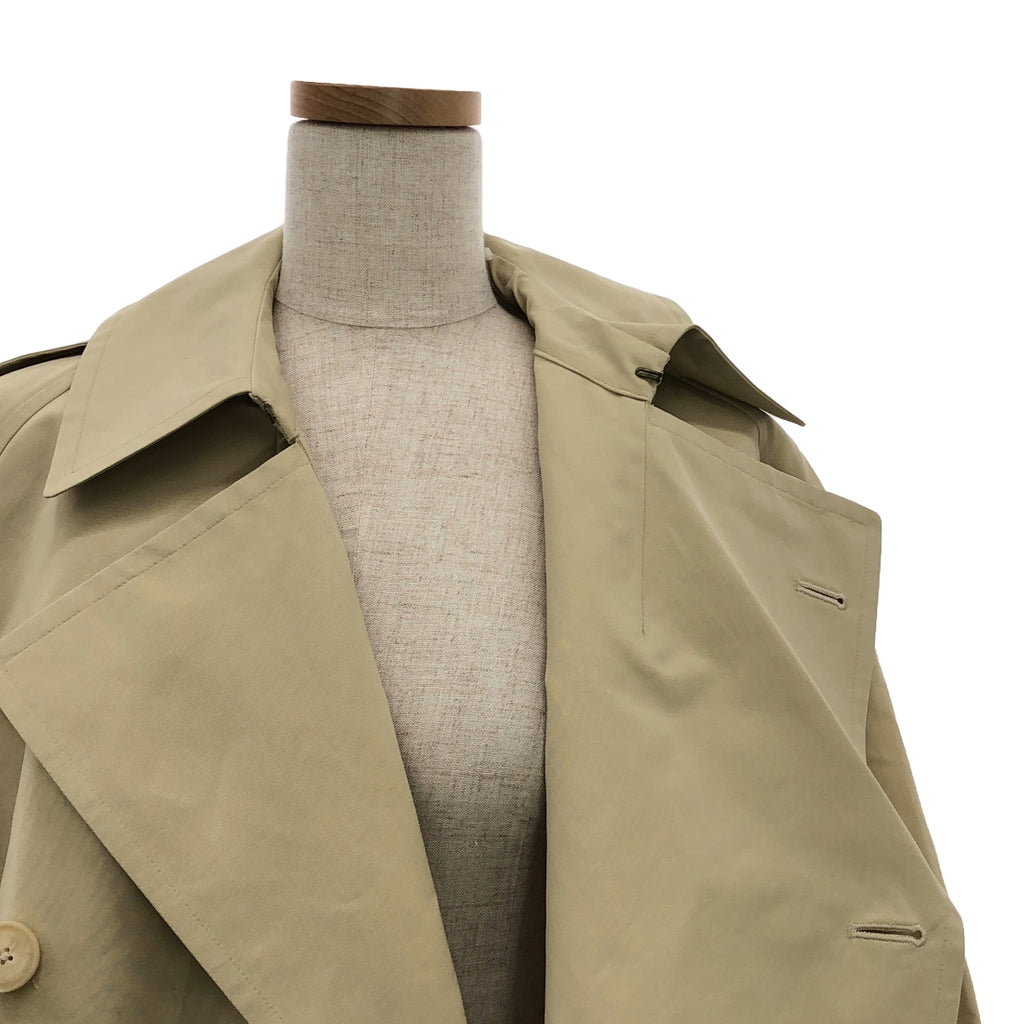 【신품】 AURALEE / 오라리 | 2023SS | EXCLUSIVE WASHI POLYESTER HIGH DENSITY CLOTH BIG TRENCH COAT 트렌치 코트 | 1 | 아이보리 베이지 | 여성