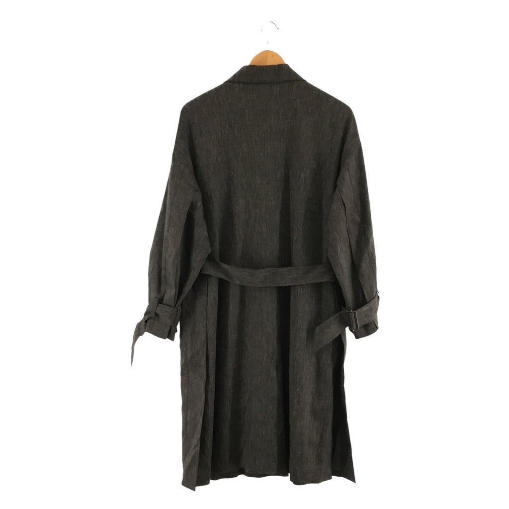 【美品】  IHNN / イン | 2022SS | BELTED LONG COAT ベルテッドロングコート | 36 | DARK GREY | レディース