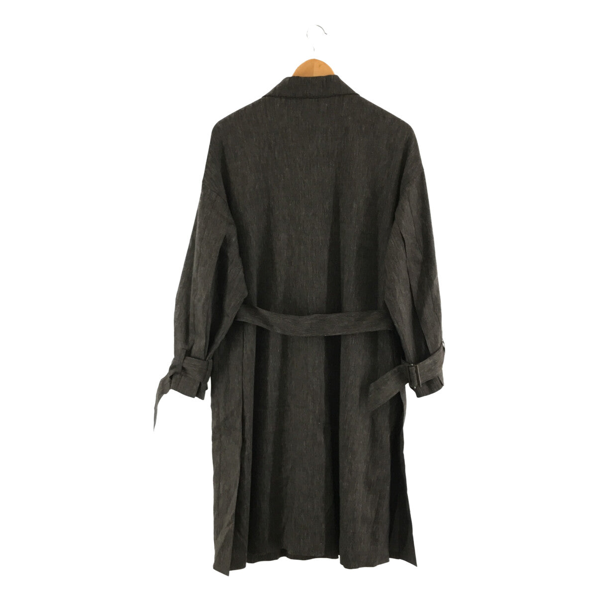 【美品】  IHNN / イン | 2022SS | BELTED LONG COAT ベルテッドロングコート | 36 | DARK GREY | レディース