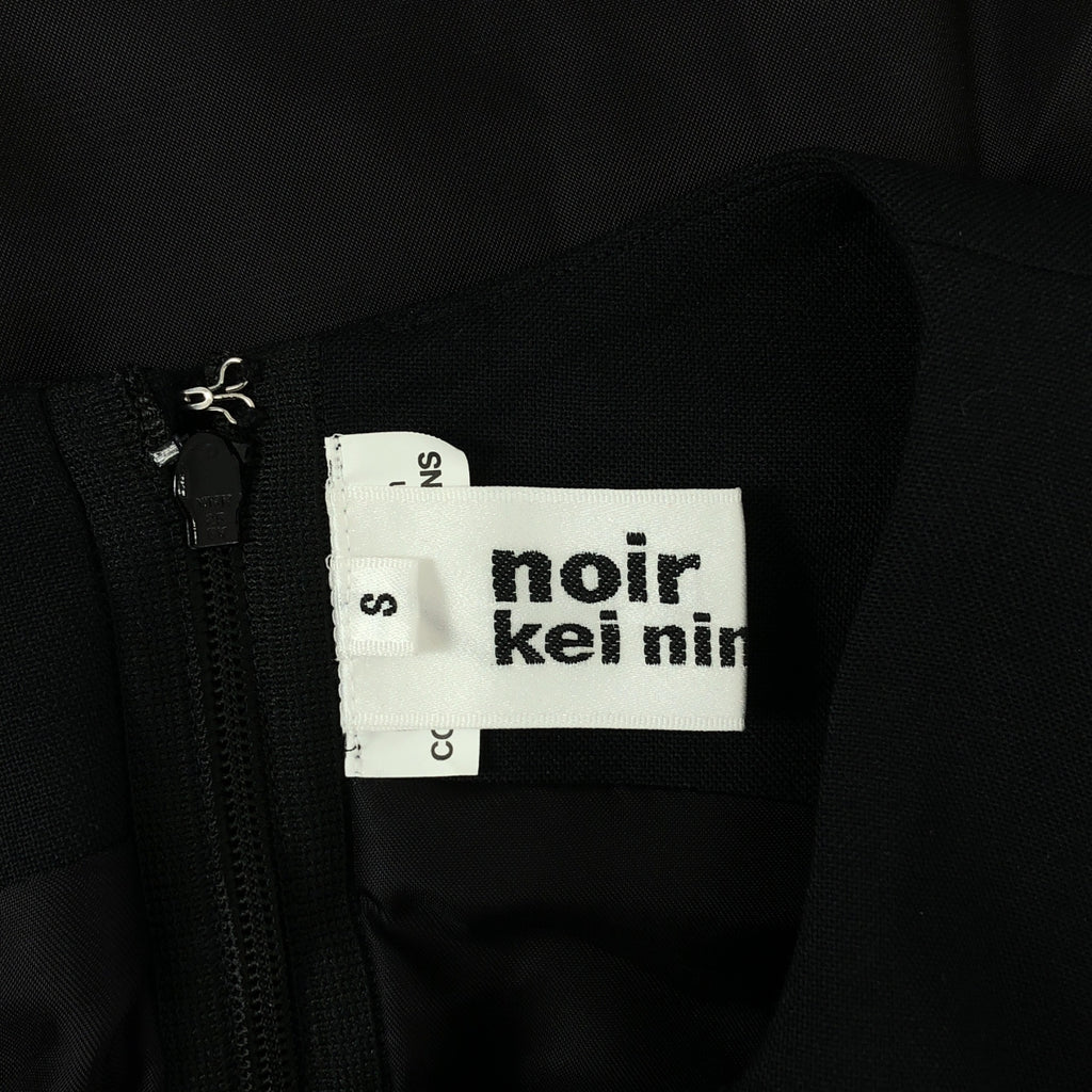 【美品】  noir kei ninomiya / ノワールケイニノミヤ | 2025SS | ウール×キュプラツイルワンピース | S | ブラック | レディース