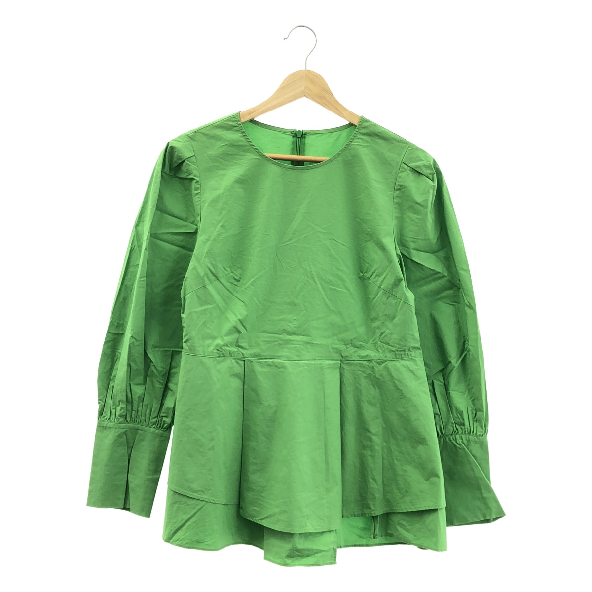 allureville / アルアバイル | イレギュラーヘムペプラムブラウス | 2 | グリーン | レディース