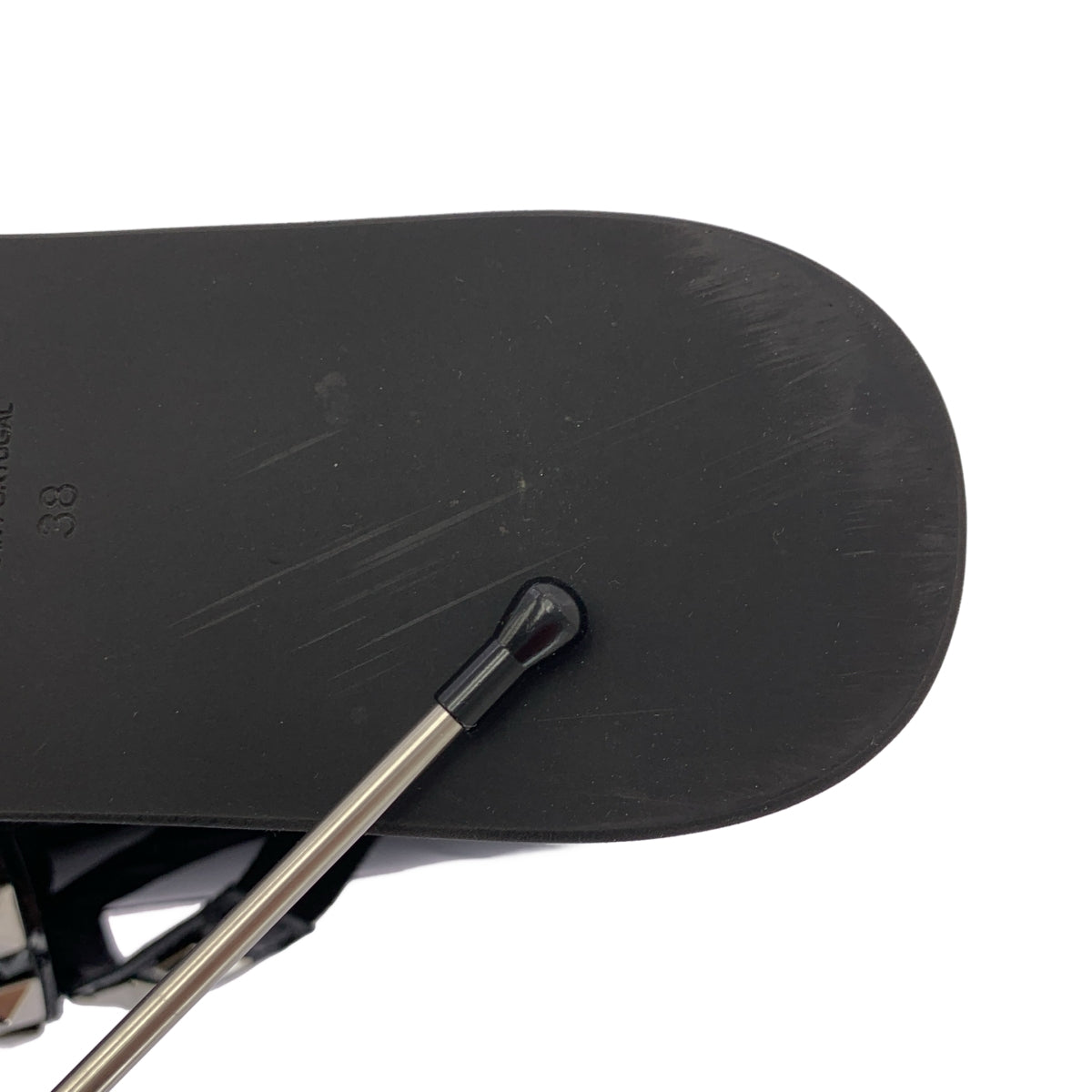 [狀況極佳] Noir Kei Ninomiya x Repetto 漆皮鉚釘綁帶厚底鞋 | 尺寸 38 | 黑色 | 女款