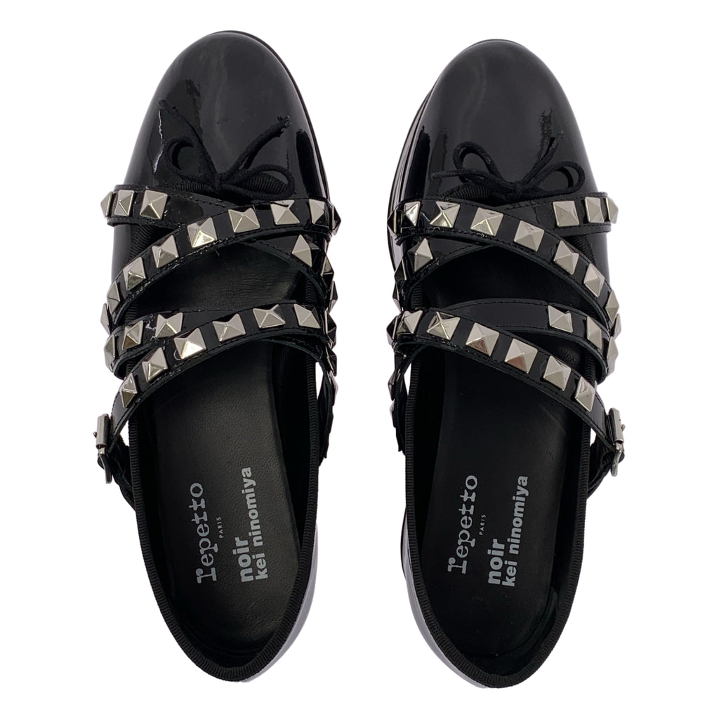noir kei ninomiya / ノワールケイニノミヤ | × Repetto / レペット パテントレザー スタッズ ストラップ プラットフォーム シューズ | 38 | レディース