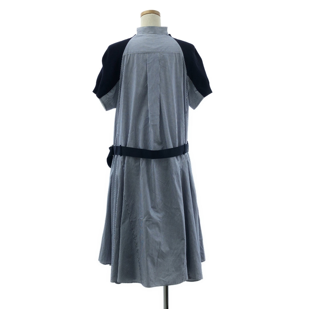sacai | 棉質針織連身裙，條紋針織長襯衫裙 | 尺寸 2 | 女款