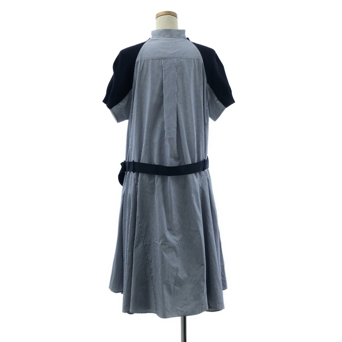 sacai | 棉質針織連身裙，條紋針織長襯衫裙 | 尺寸 2 | 女款