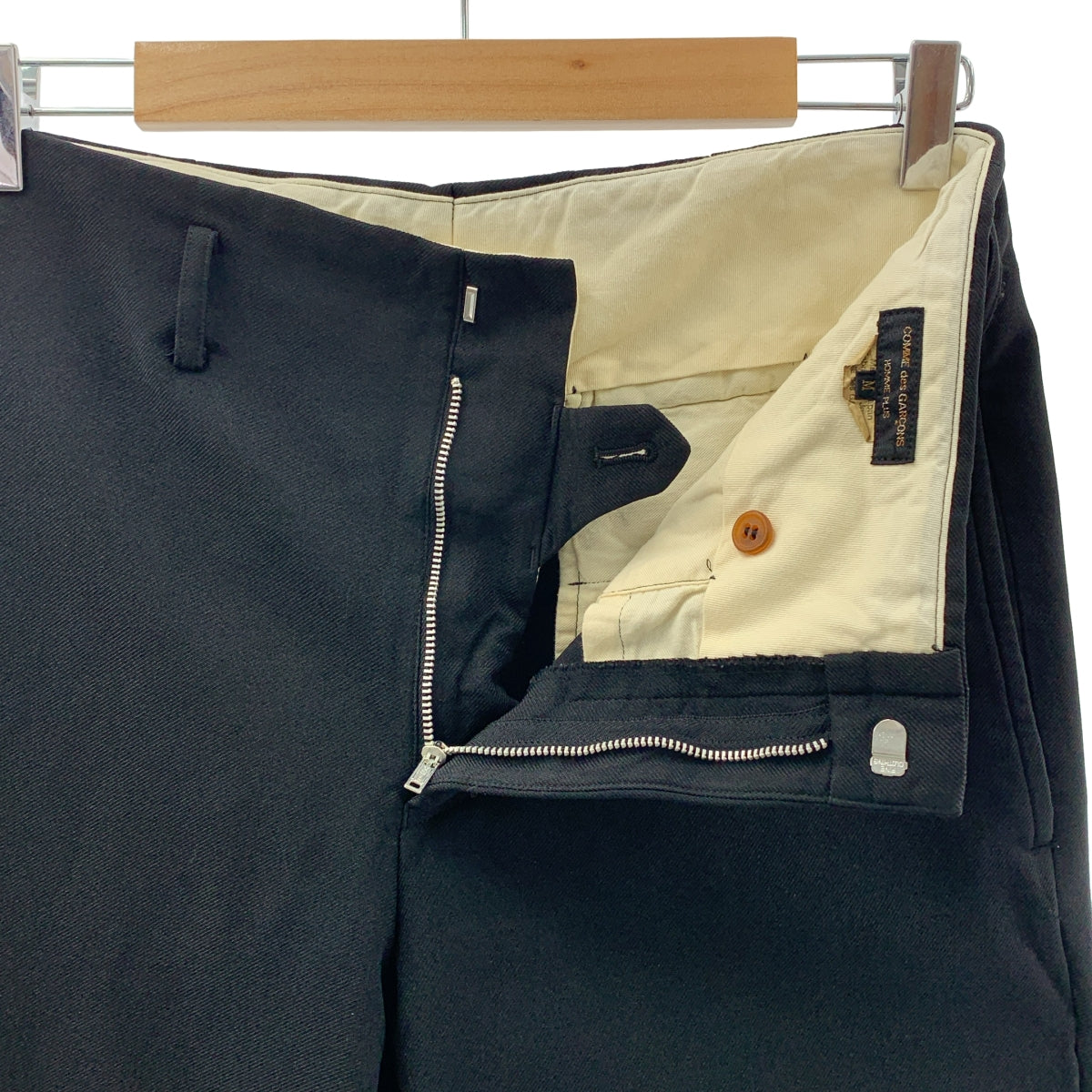 COMME des GARCONS HOMME PLUS / コムデギャルソンオムプリュス | 2021SS | ポリエステル 製品加工 スラックス パンツ | M | ブラック | メンズ