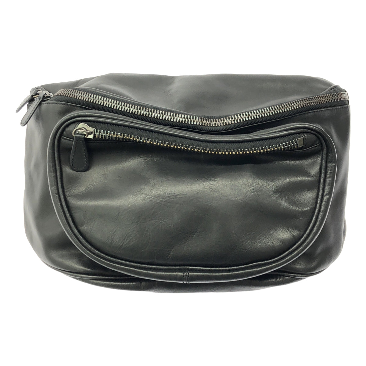 Maison Martin Margiela / メゾンマルタンマルジェラ | 2012AW | ×H&M レザー ボディ バッグ | ブラック | メンズ