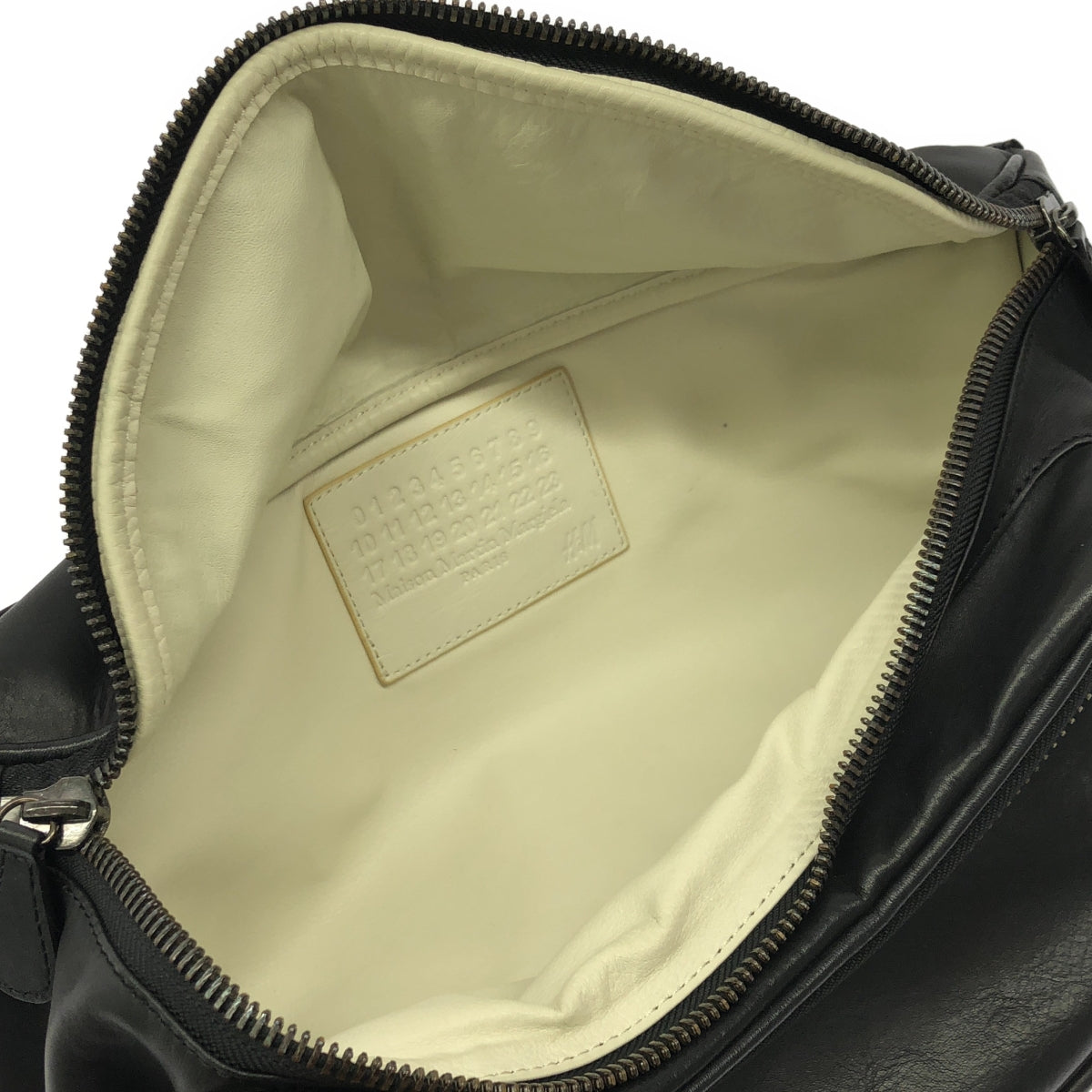 Maison Martin Margiela / メゾンマルタンマルジェラ | 2012AW | ×H&M レザー ボディ バッグ | ブラック | メンズ