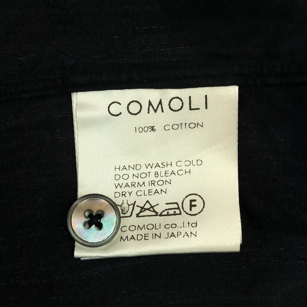 COMOLI | 2016SS | 立領棉質襯衫 | 1 | 海軍藍 | 男款