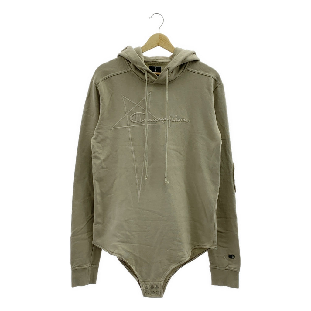 Rick Owens / リックオウエンス | × Champion / チャンピオン HOODED BODY ロゴ刺しゅう フーデッド ボディスーツ スウェットパーカー | M | メンズ