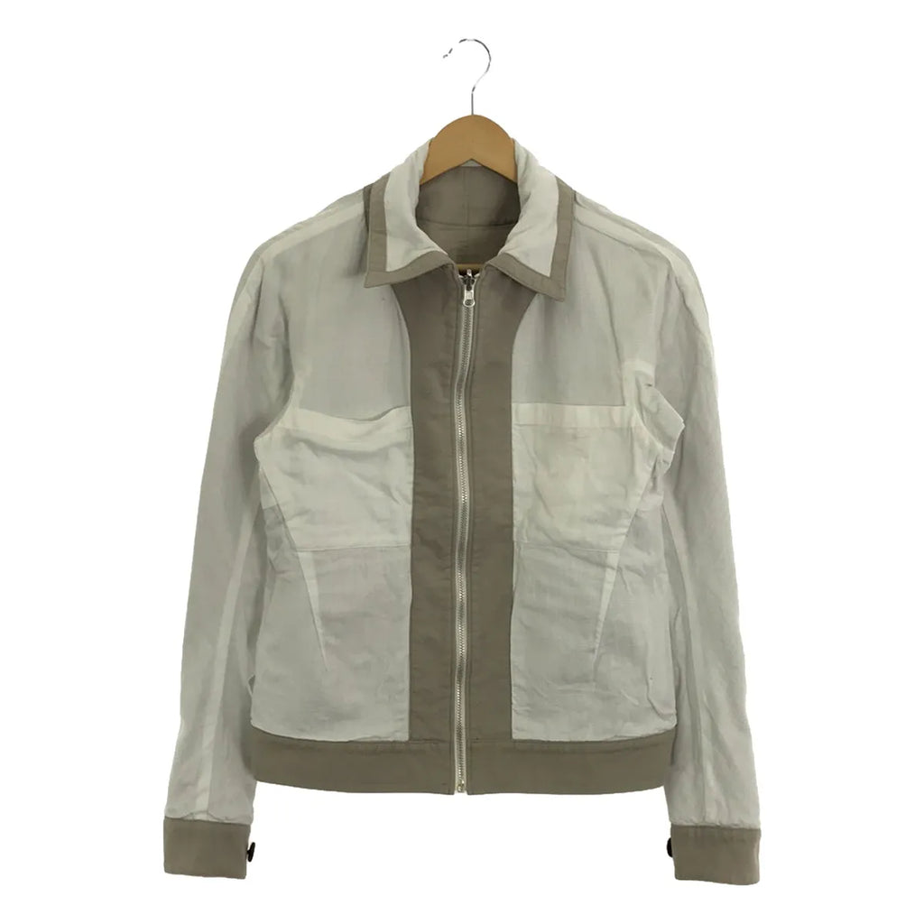 ANSNAM / アンスナム | Zip Blouson / リバーシブル スイングトップ ブルゾン / ジップアップジャケット | 2 | ベージュ/ホワイト | メンズ