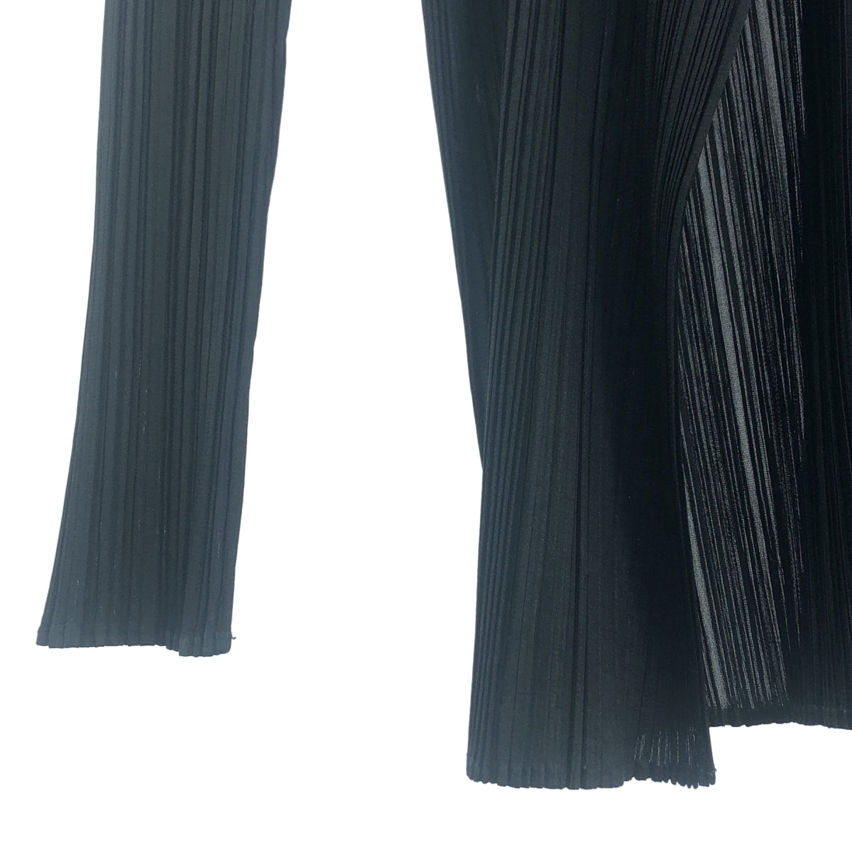 PLEATS PLEASE ISSEY MIYAKE / 플리츠 플리즈 이세이 미야케 | 버튼리스 플리츠 가디건 | 3 | 블랙 | 여성