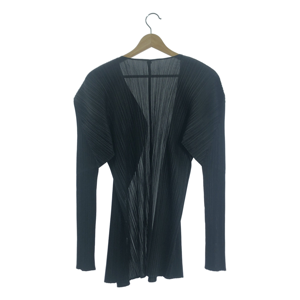 PLEATS PLEASE ISSEY MIYAKE / 플리츠 플리즈 이세이 미야케 | 버튼리스 플리츠 가디건 | 3 | 블랙 | 여성