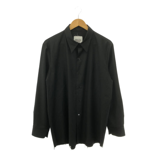 【美品】  GABRIELA COLL GARMENTS / ガブリエラコールガーメンツ | NO.118 LORO PIANA FINE WOOL SHIRT ロロピアーナ ウールシャツ | 4 | ブラック | メンズ