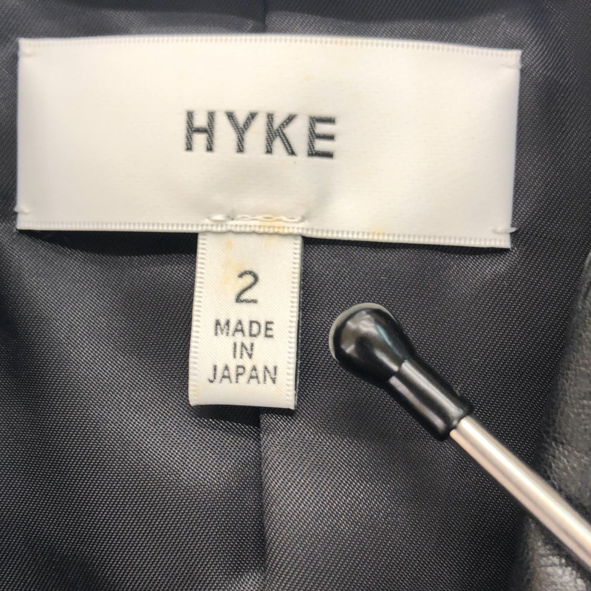 HYKE / 하이크 | × UNITED ARROWS 별주 Motorcycle Leather Jacket 재킷 | 2 | 블랙 | 여성