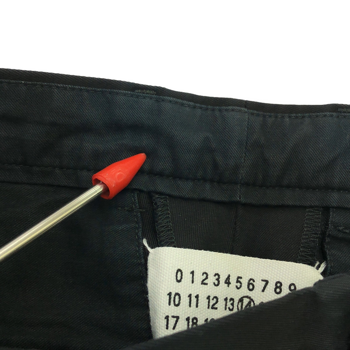 Maison Margiela / 메종 마르젤라 | 코튼 4 스티치 훅식 팬츠 | 46 | 블랙 | 남성