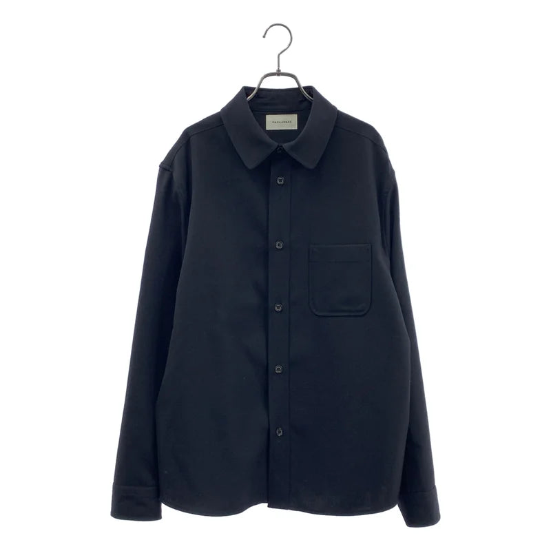 MARKAWARE / マーカウェア | 2024AW | ORGANIC WOOL SURVIVAL CLOTH OVER SHIRT オーバーシャツ | 3 | ブラック | メンズ