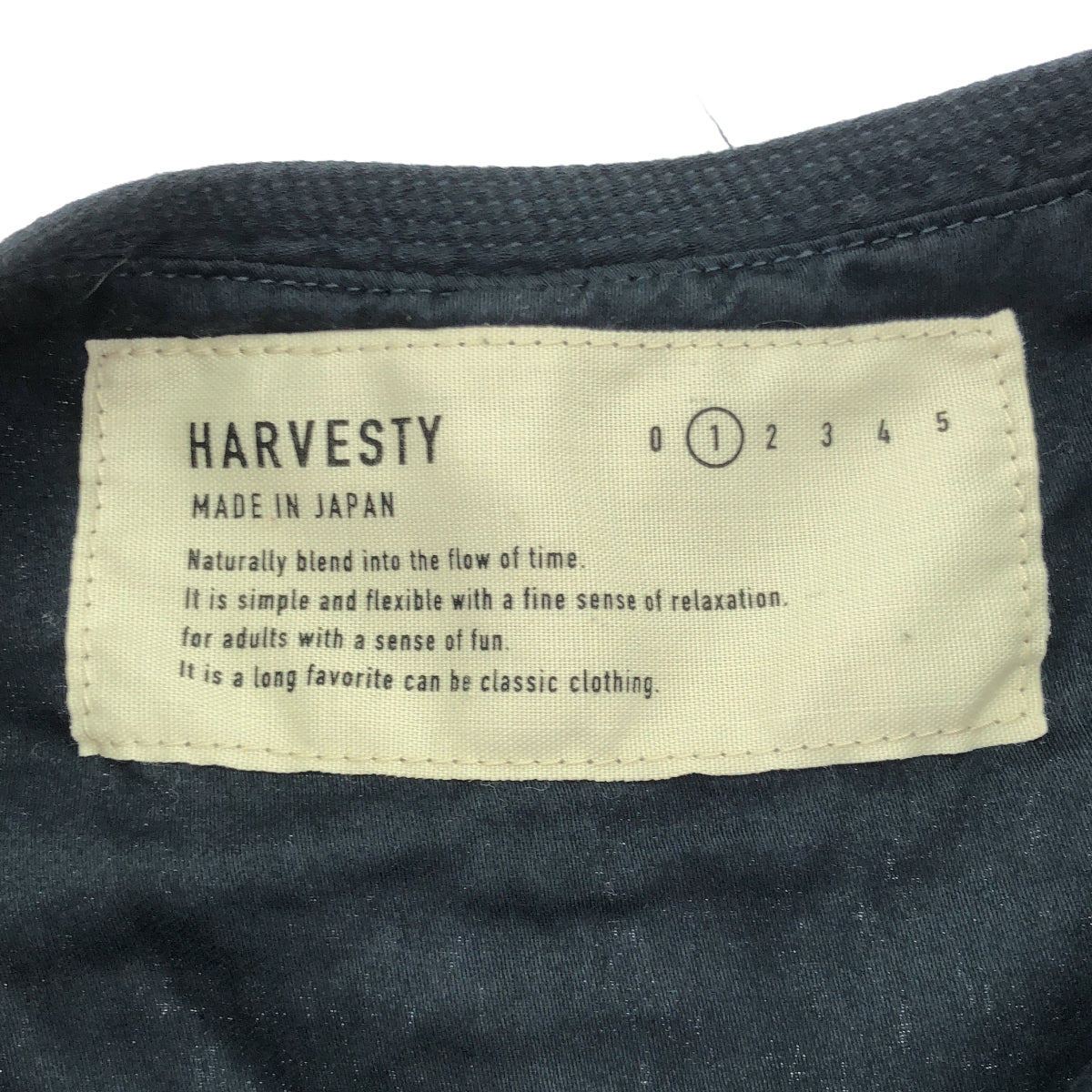 HARVESTY / 하베스티 | ATELIER SHIRTS 밴드 컬러 아틀리에 셔츠 | 1 | 네이비 | 여성