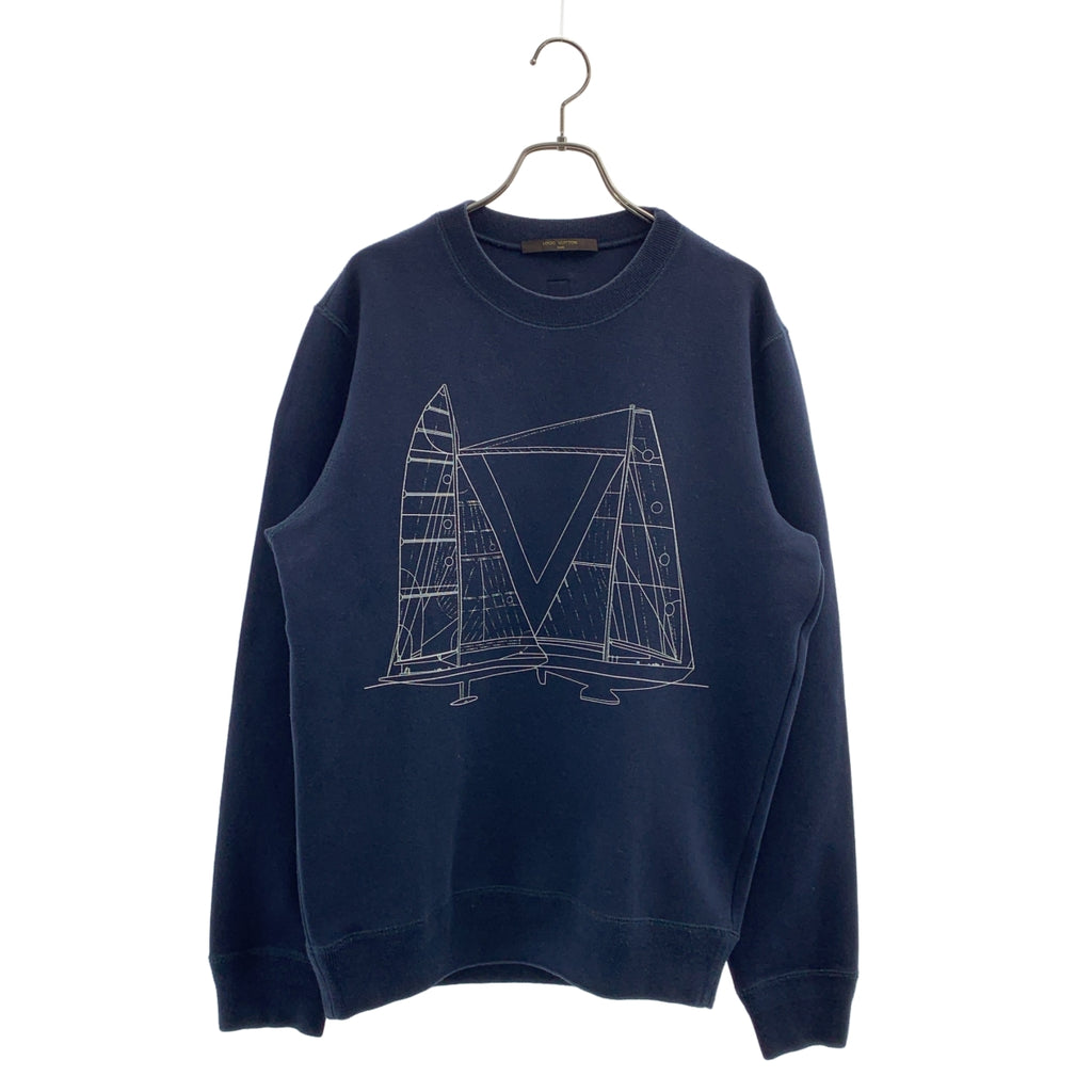 Louis Vuitton / ルイヴィトン | アメリカンズカップ フロントプリント スウェット | L | ネイビー | メンズ