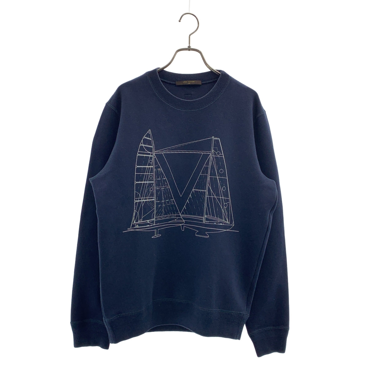 Louis Vuitton / ルイヴィトン | アメリカンズカップ フロントプリント スウェット | L | ネイビー | メンズ