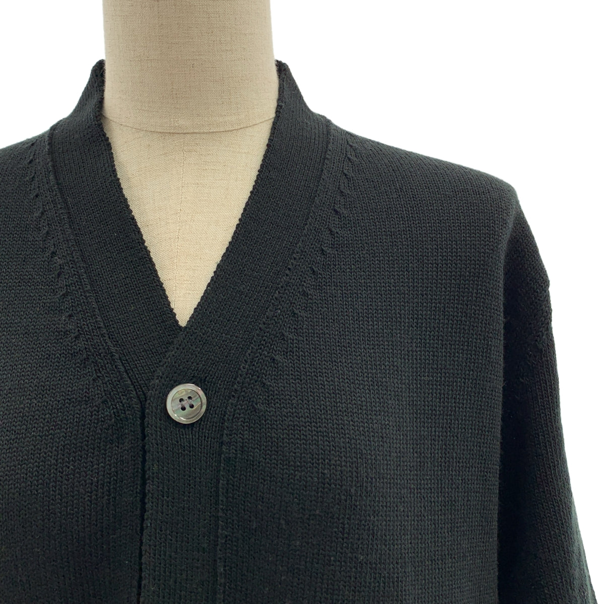 BLACK COMME des GARCONS / ブラックコムデギャルソン | 2023AW | Faux Fur Hem Cardigan / 変形 ファードッキング カットオフ ニット カーディガン | XS | レディース