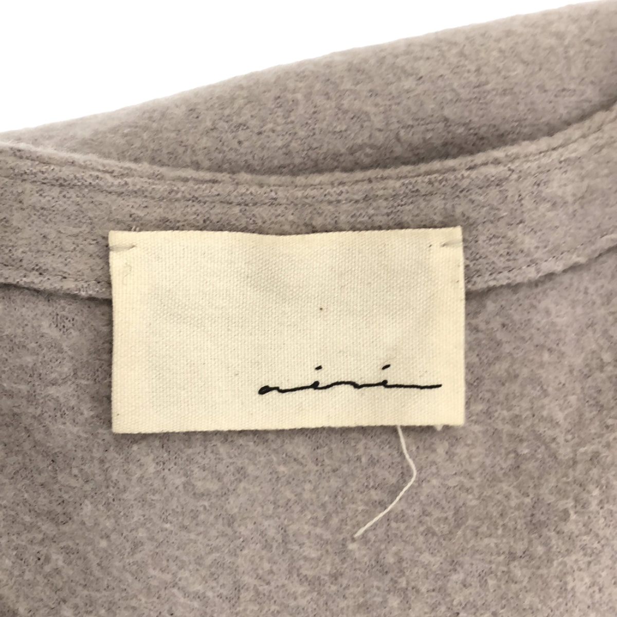 aere / 아에레 | V-neck wool 슬릿 원피스 | 라이트 그레이 | 여성