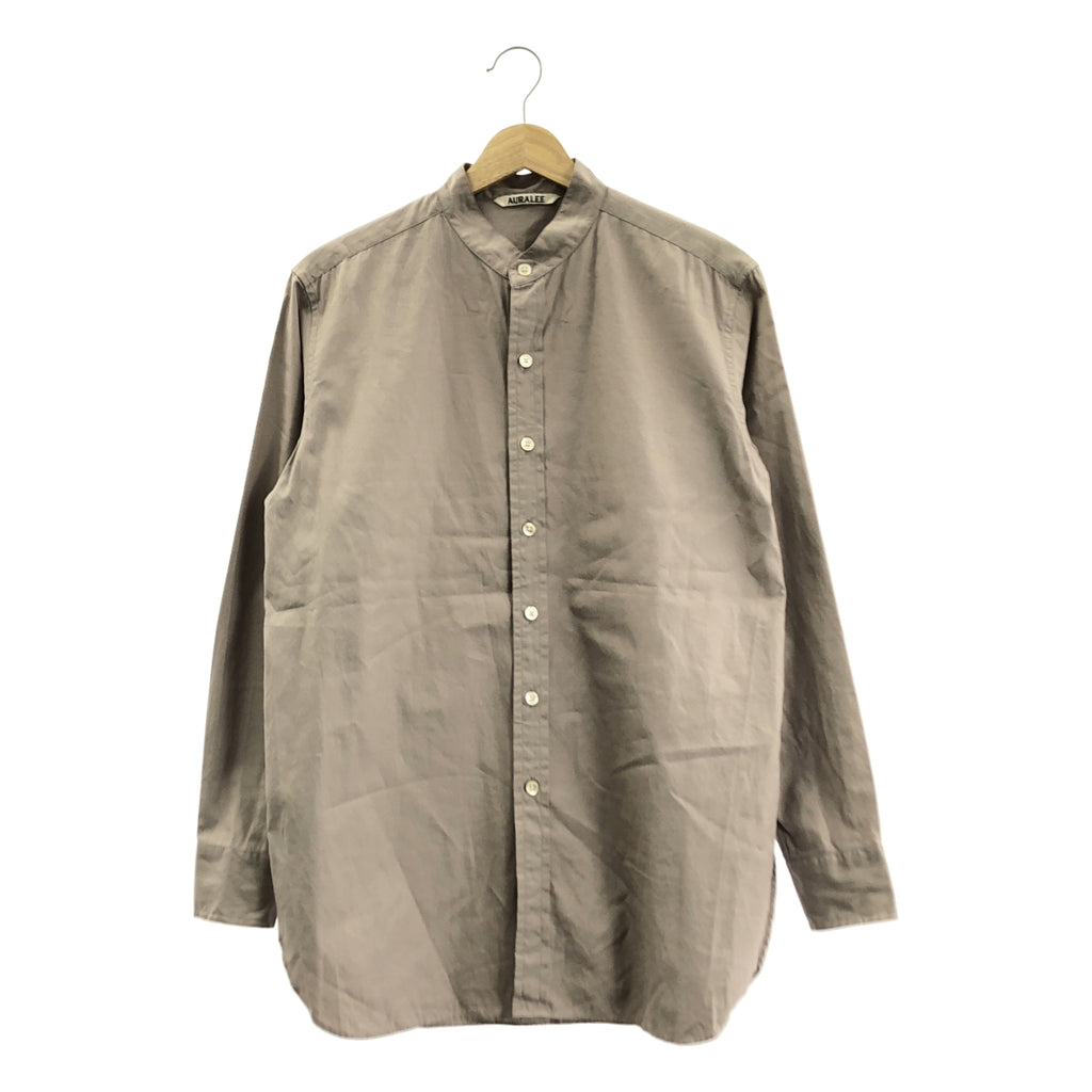 AURALEE / 오라리 | WASHED FINX TWILL SHIRTS 밴드 컬러 셔츠 | 0 | 여성