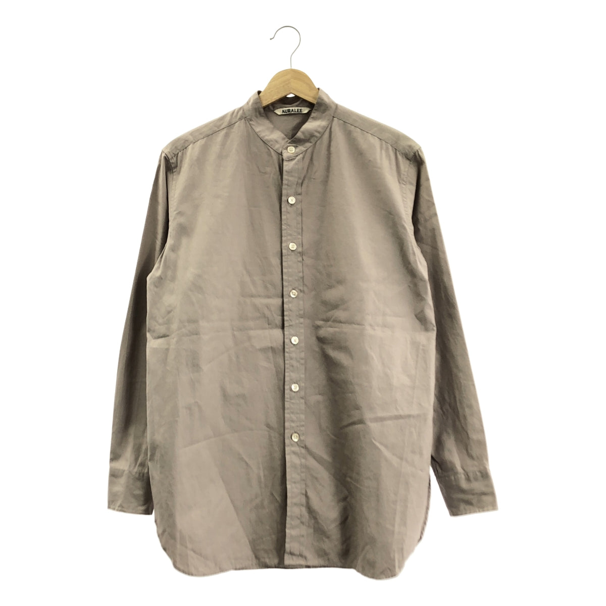 AURALEE / オーラリー | WASHED FINX TWILL SHIRTS バンドカラーシャツ | 0 | レディース