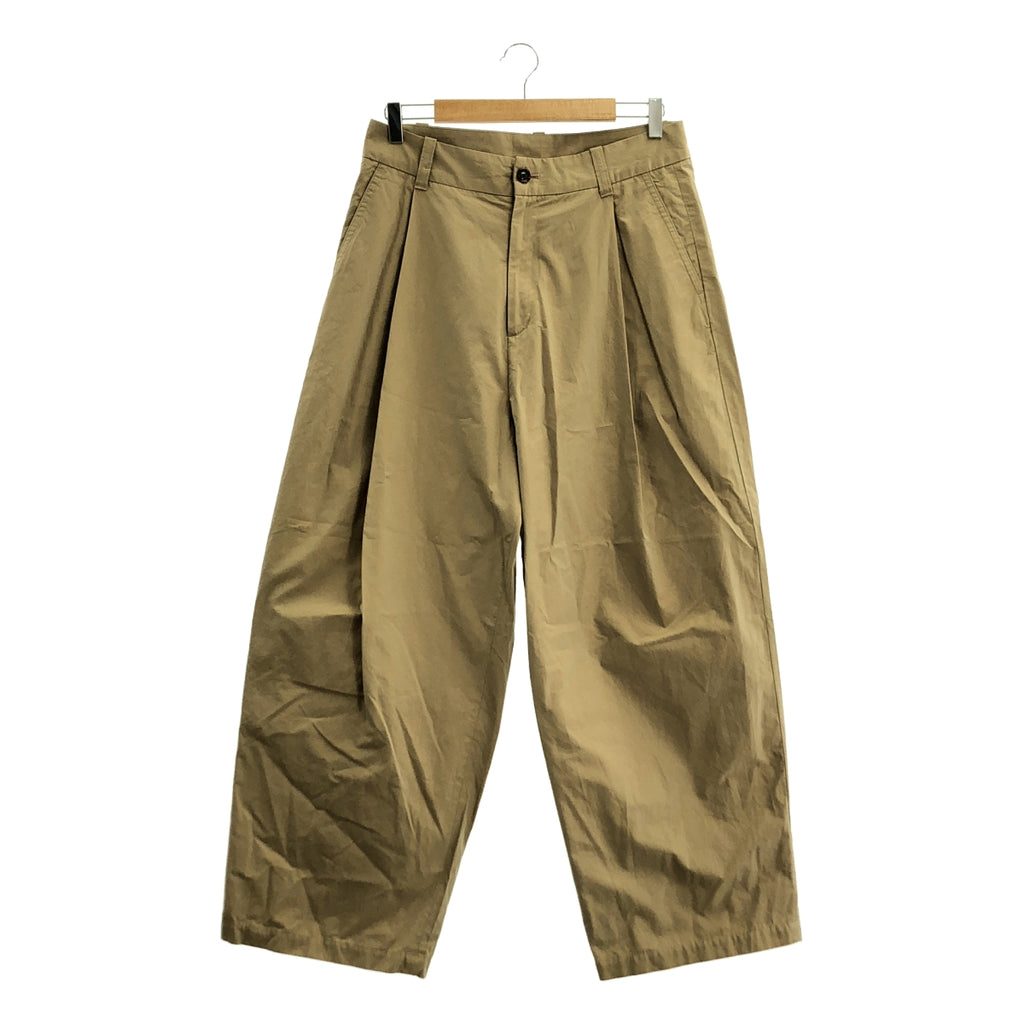 明日世界 |棉質錢布雷單褶寬褲 | S |男士